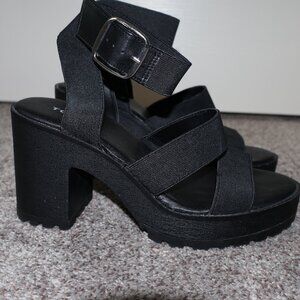 Torrid Black Chunky Heels